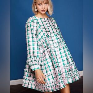 Dream Sister Jane NWT Stuck at Sea Pink Green Plaid Dress